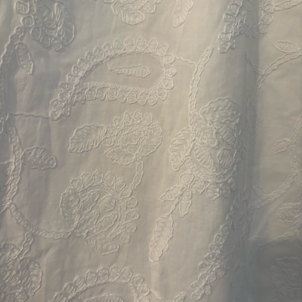 NWT, Loft White Embroidered Halter Swing Dress, Sz M - Picture 15 of 16